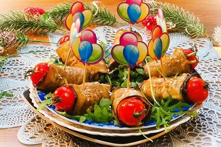 Закуска из баклажана с ореховой начинкой